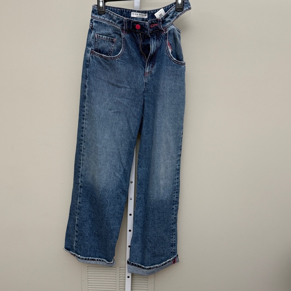 Icon Denim Los Angeles Denim Jeans red button size 24